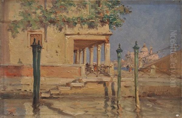 Vue De Venise Oil Painting by Marie Joseph Leon Clavel