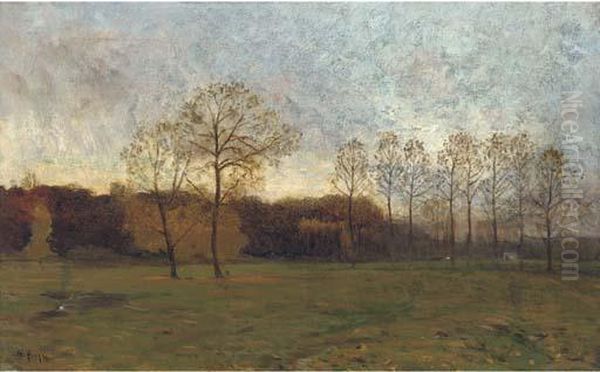 Dusk In The Meadow Oil Painting by Charles Hippolyte Andre