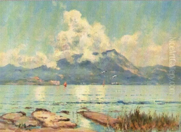 Lago Di Garda Oil Painting by Marie Joseph Leon Clavel