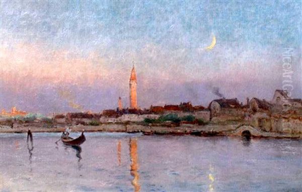 Venise, La Lagune Oil Painting by Marie Joseph Leon Clavel