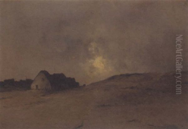 Evening On The Dunes Oil Painting by Marie Joseph Leon Clavel