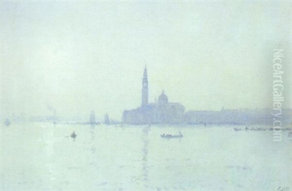 Venise San Giorgio, Effet Du Matin Oil Painting by Marie Joseph Leon Clavel