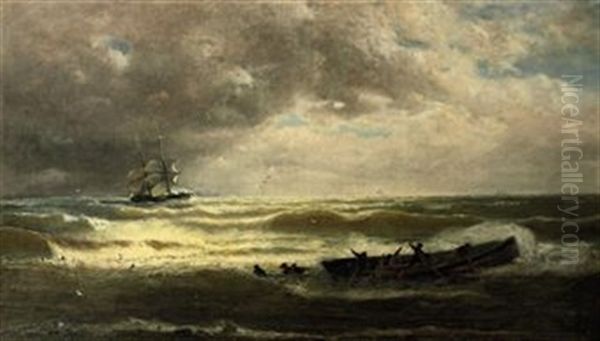 On Heavy Seas Oil Painting by Paul Jean Clays