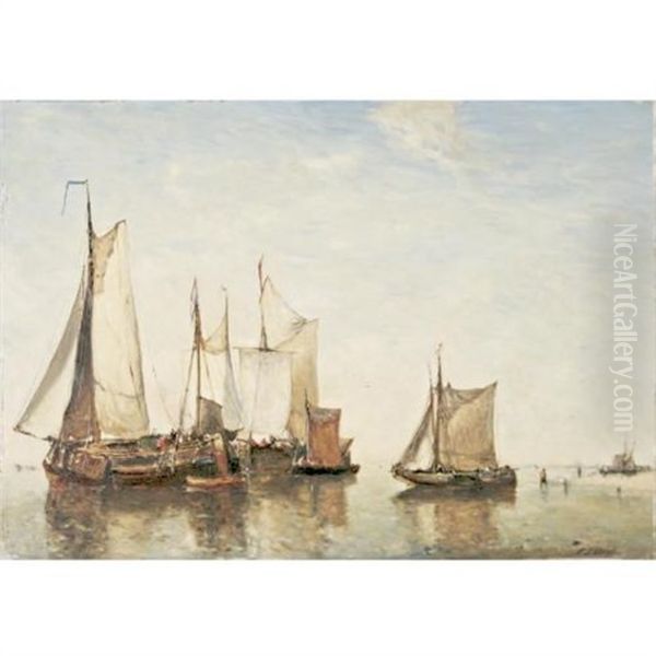 On The Scheldt Oil Painting by Paul Jean Clays