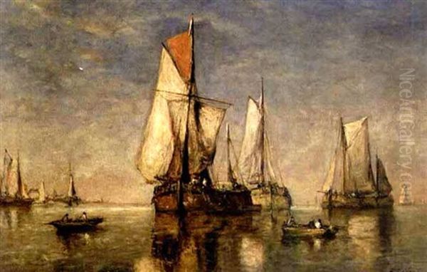 On The Scheldt Oil Painting by Paul Jean Clays