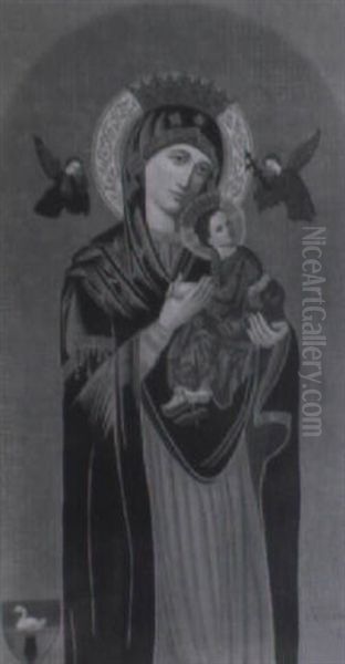 Madonna With Child Oil Painting by Henry Cleenewerck