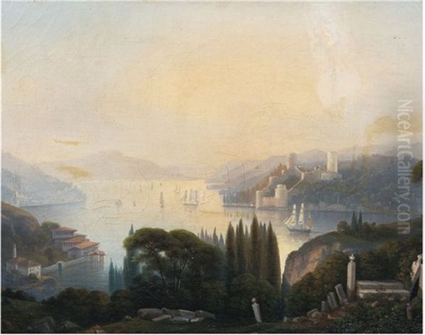 Rumeli Hisari'na Bakis Oil Painting by Felix Auguste Clement