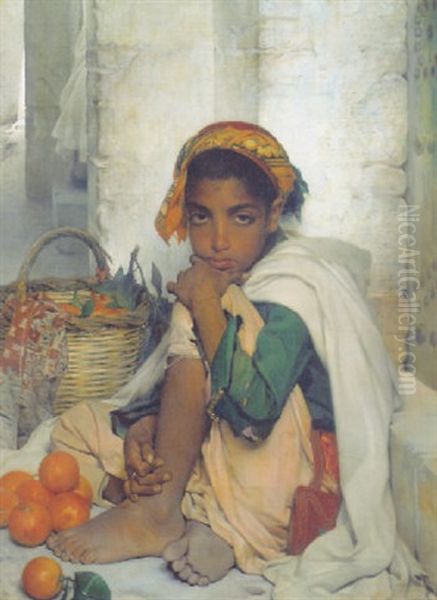 The Orange Seller Oil Painting by Felix Auguste Clement