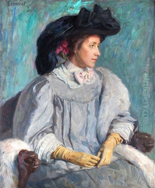 Portrait Of The Artist's Wife Oil Painting by Gad Frederik Clement