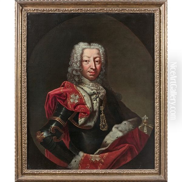 Portrait De Carlo Emmanuele Iii, Duc De Savoie Et Roi De Sardaigne Oil Painting by Maria Giovanni Battista (La Clementina) Clementi