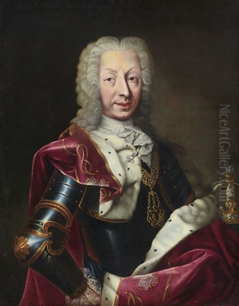 Ritratto Del Re Carlo Emanuele Iii Di Savoia Oil Painting by Maria Giovanni Battista (La Clementina) Clementi