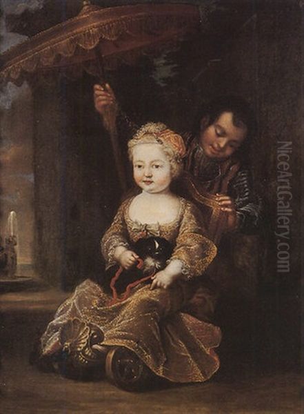 Fillette Et Son Page Oil Painting by Maria Giovanni Battista (La Clementina) Clementi