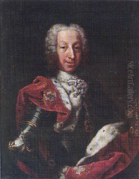 Portrait Of Charles-emmanuel Iii, Duke Of Savoy And King Of Sardinia Oil Painting by Maria Giovanni Battista (La Clementina) Clementi