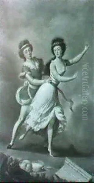 Scene De Ballet Oil Painting by Maria Giovanni Battista (La Clementina) Clementi