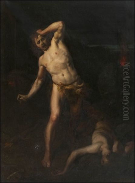 Kain Ja Aabel (cain And Abel) Oil Painting by Hermann Clementz