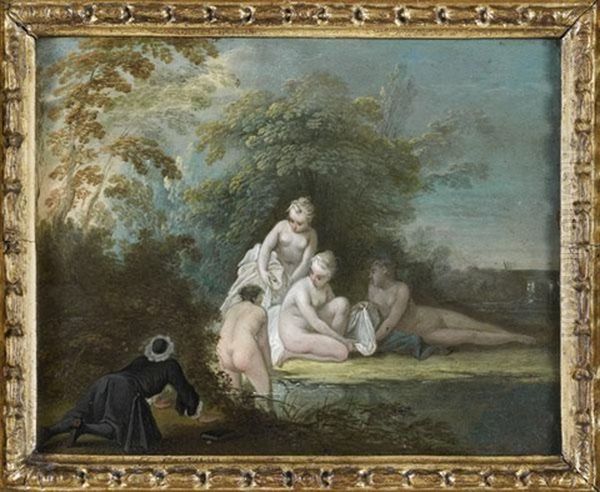 L'abbe Acteon Oil Painting by Jacques Sebastien Le Clerc