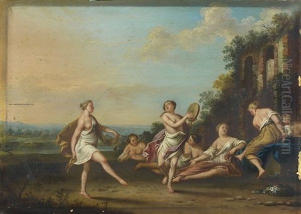 La Danse (+ Le Repos; Pair) Oil Painting by Jacques Sebastien Le Clerc