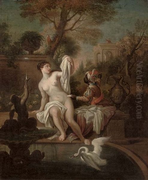 The Bath Of Bathsheba by Jacques Sebastien Le Clerc