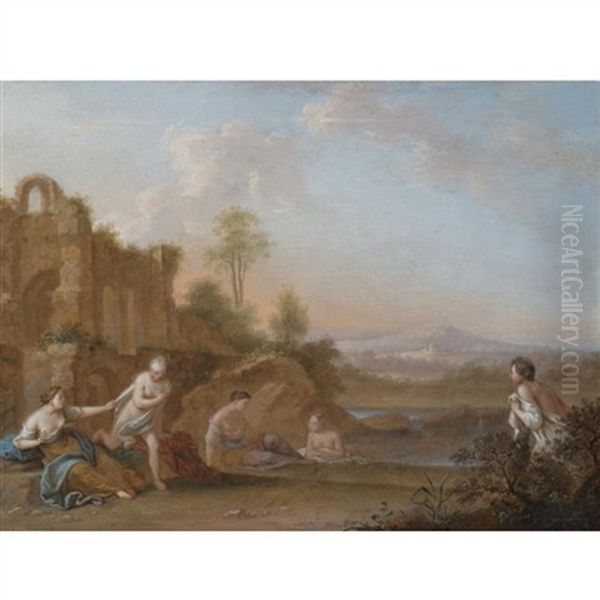 Diana And Callisto Oil Painting by Jacques Sebastien Le Clerc