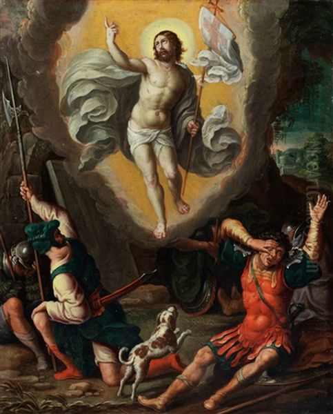 Auferstehung Christi Oil Painting by Hendrick De Clerck