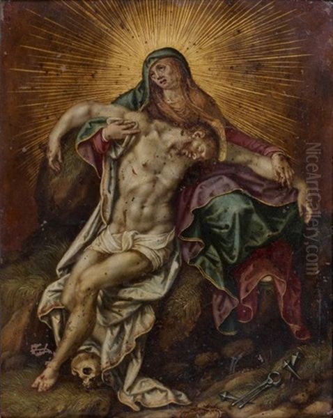 Pieta Oil Painting by Hendrick De Clerck