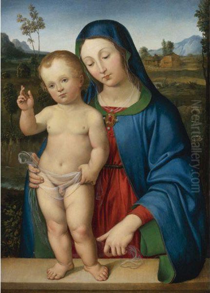 Madonna And Child Oil Painting by Andrea Da Assisi