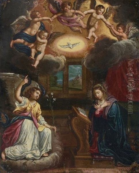 L'annonciation Oil Painting by Hendrick De Clerck