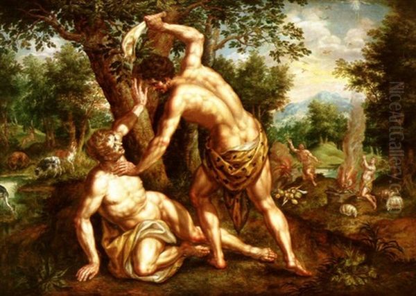 Cain Y Abel Oil Painting by Hendrick De Clerck