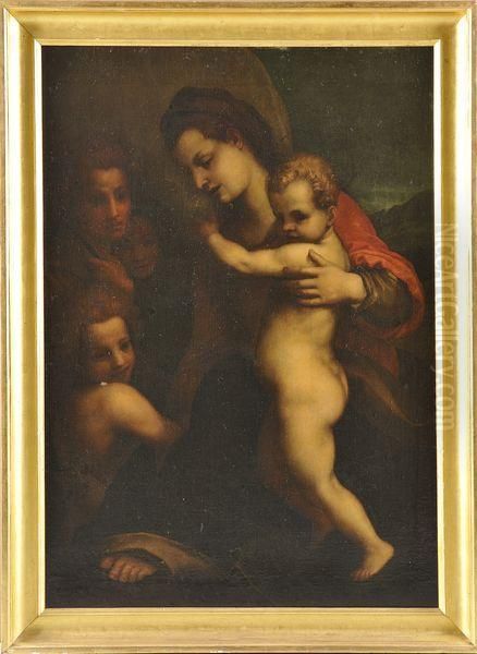 La Vierge A L'enfant Avec Saint Jean-baptiste Oil Painting by Andrea Del Sarto