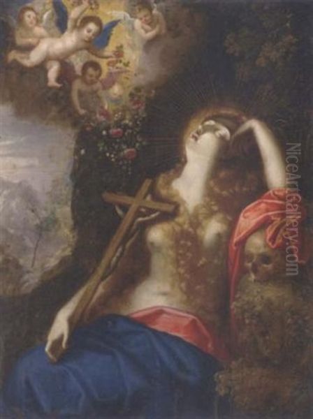 The Magdalen In Ecstasy Oil Painting by Hendrick De Clerck