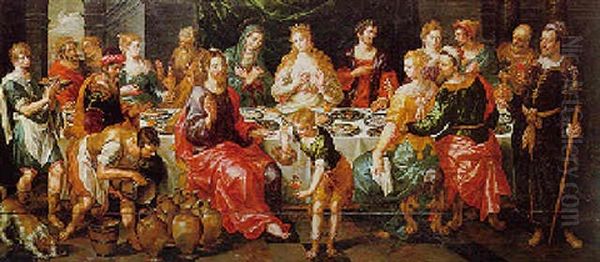 The Marriage At Cana Oil Painting by Hendrick De Clerck