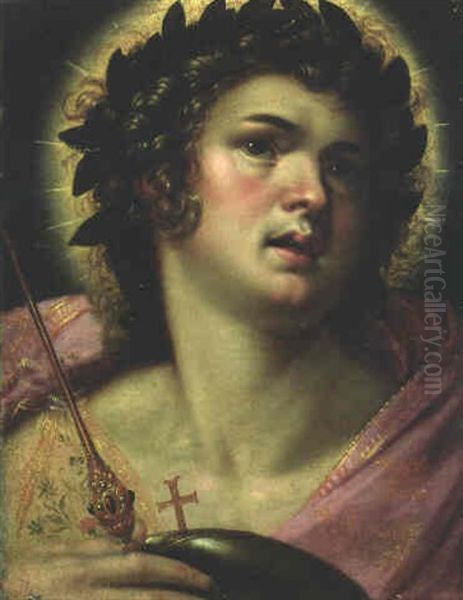 Salvator Mundi (?) Oil Painting by Hendrick De Clerck