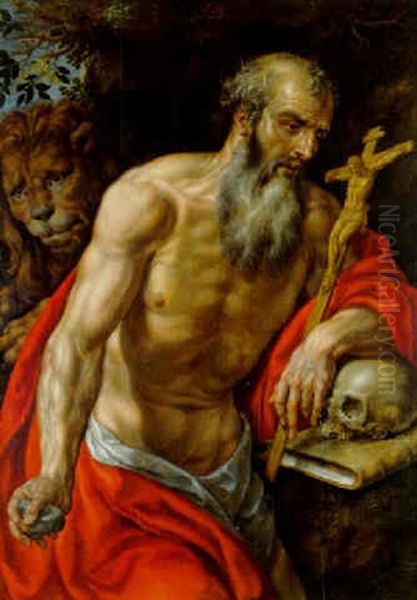 Saint Jerome Oil Painting by Hendrick De Clerck