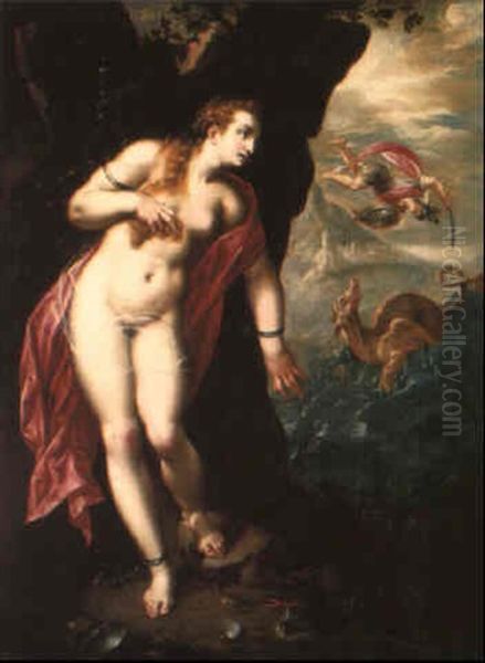 Perseus And Andromeda Oil Painting by Hendrick De Clerck