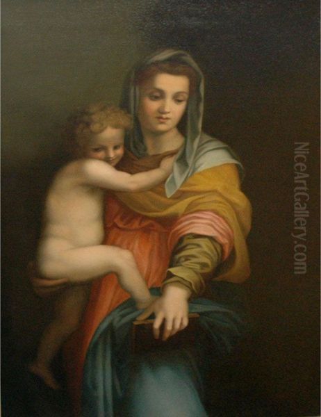 Madonna And Child Oil Painting by Andrea Del Sarto