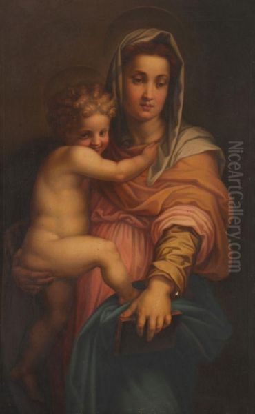 Madonna Of The Harpies Oil Painting by Andrea Del Sarto