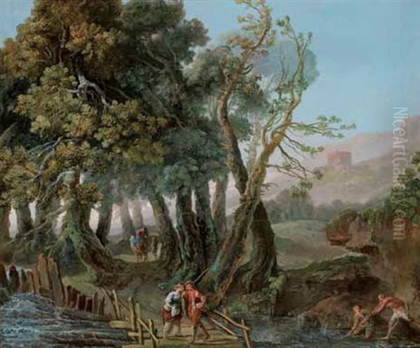 Paesaggio Oil Painting by Charles-Louis Clerisseau