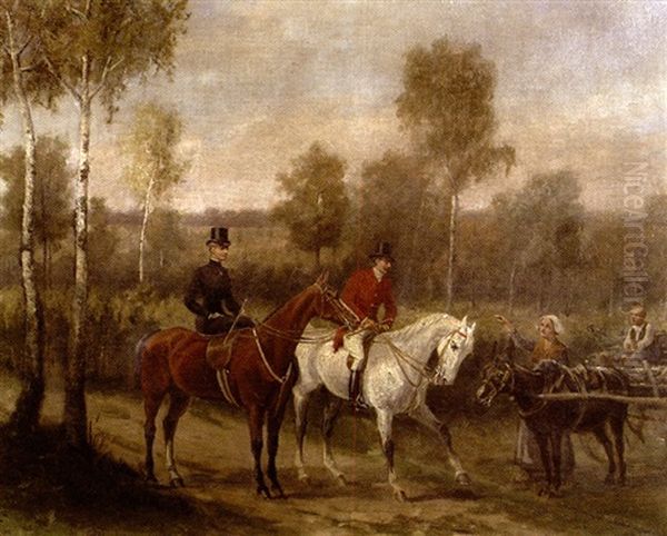 L'amazone Et Le Cavalier Oil Painting by Adhemar Louis de (Vicomte) Clermont-Gallerande