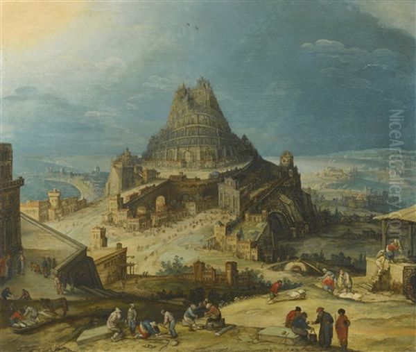 The Tower Of Babel Oil Painting by Hendrick van Cleve III