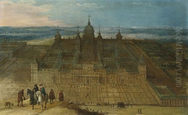 View Of The Escorial Oil Painting by Hendrick van Cleve III