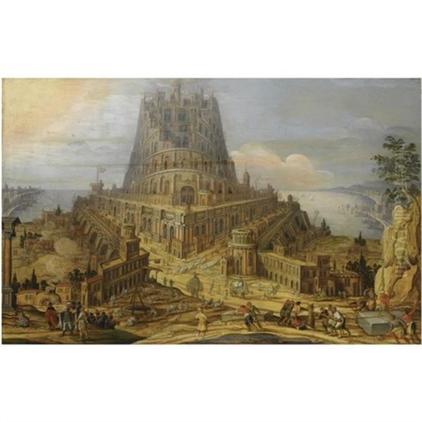 The Tower Of Babel Oil Painting by Hendrick van Cleve III