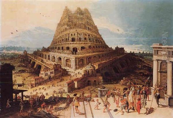 The Tower Of Babel Oil Painting by Hendrick van Cleve III