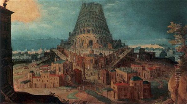 The Tower Of Babel Oil Painting by Hendrick van Cleve III