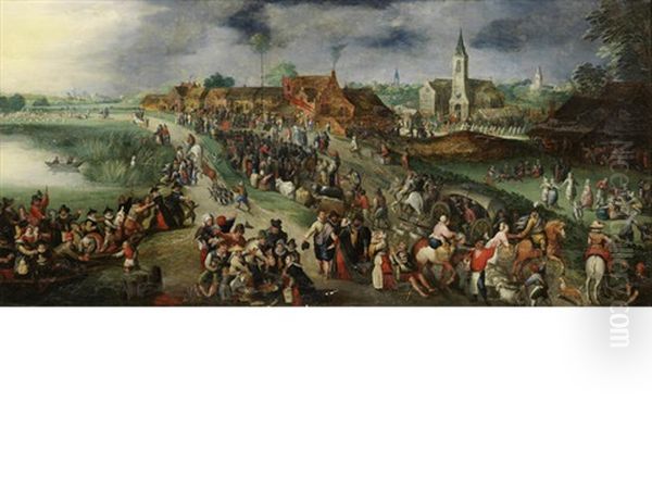 The Festival Of Saint George Oil Painting by Marten van Cleve the Elder