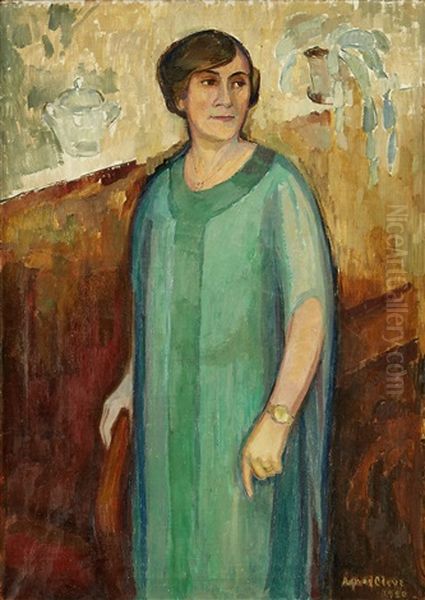 Portratt Av Konstnarinnan Gabriele Munter by Agnes Cleve