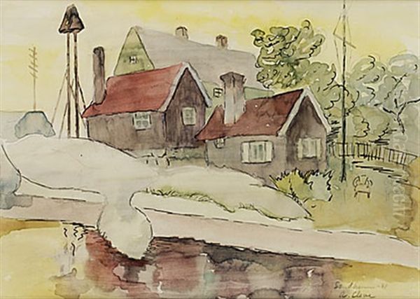 Sommarmorgon, Sandhamn Oil Painting by Agnes Cleve