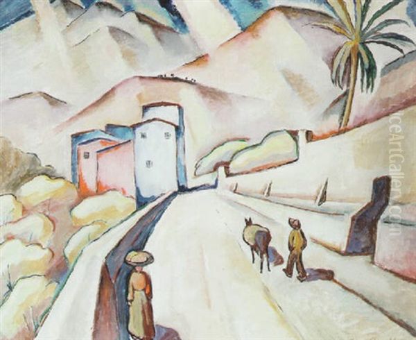 Landsvag, Sicilien Oil Painting by Agnes Cleve