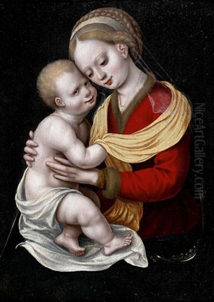 Vierge A L'enfant Oil Painting by Cornelis van Cleve