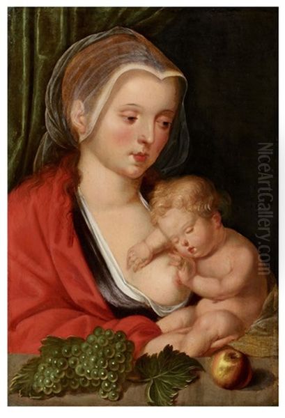 Madonna Mit Kind Oil Painting by Cornelis van Cleve