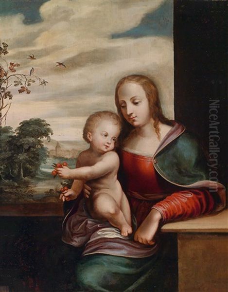 Die Madonna Mit Dem Christuskind Oil Painting by Cornelis van Cleve